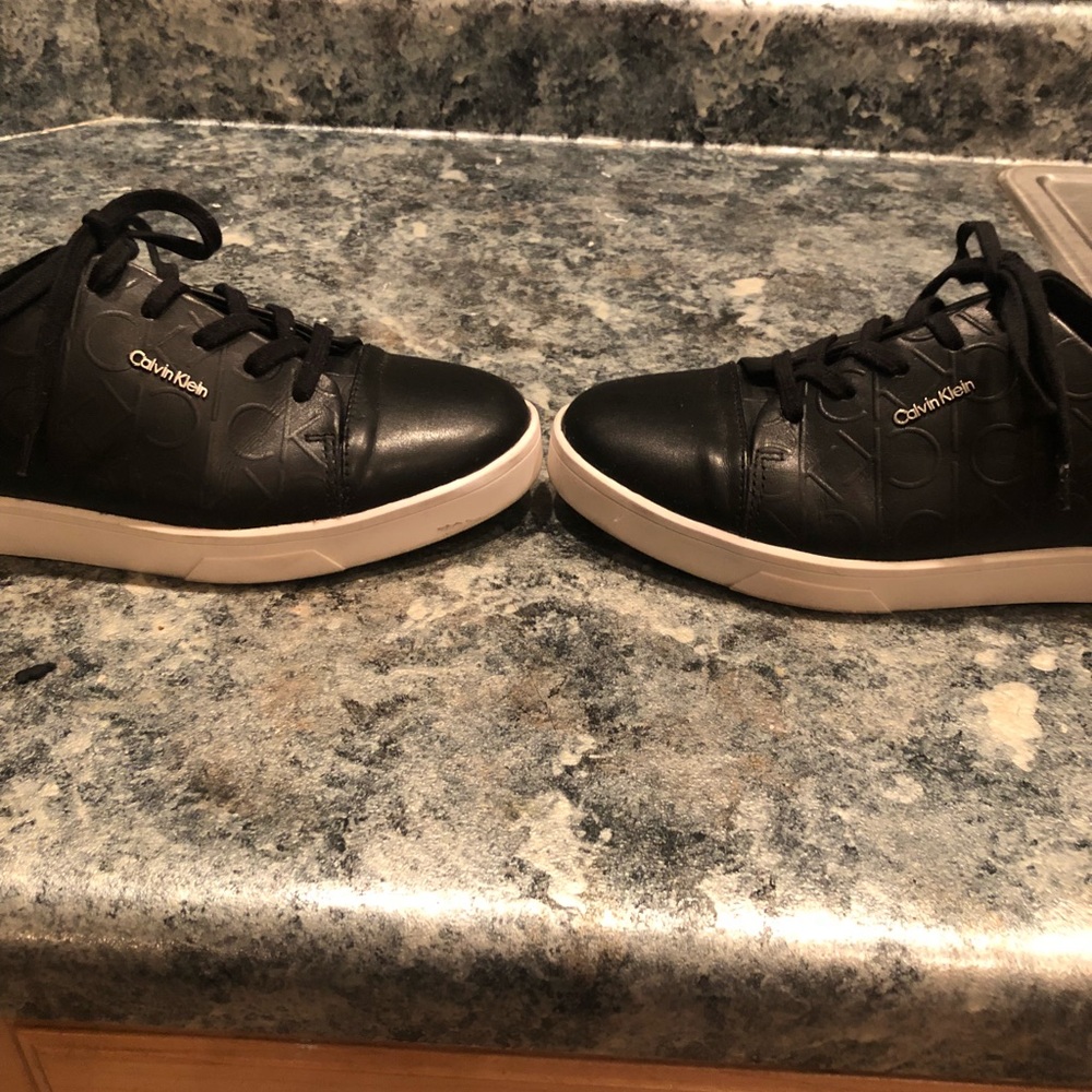 Calvin Klein black leather shoes